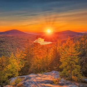Vermont Sunset from Owls Head | Groton State Park | VT | Canvas Print | Photo Paper Print | Framed Photo | Metal Print