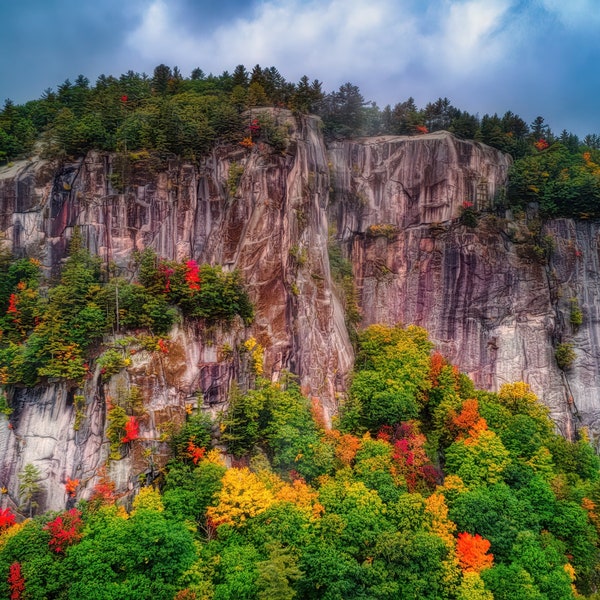 Cathedral Ledge - Fall Foliage in the White Mountains | New England Foliage | New Hampshire in Autumn | NH | Canvas | Metal