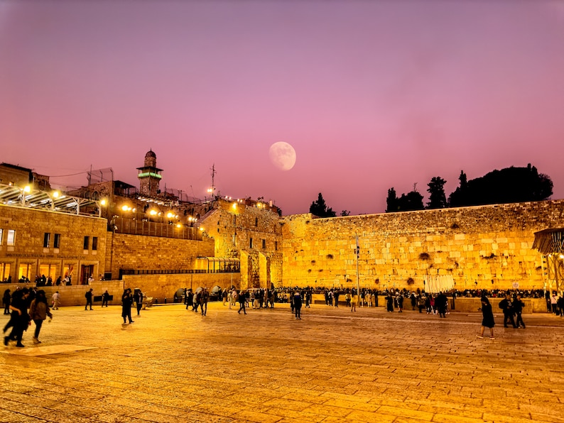 Western Wall Jerusalem Photo Print Hakotel Wall Art Etsy
