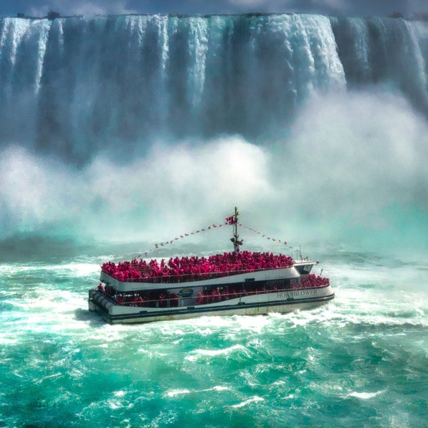 Niagara Falls Art - Maid of the Mist - Niagara Canvas Print -  Niagara Waterfall Art - Niagara Falls Souvenir - Niagara Falls - Wall Decor