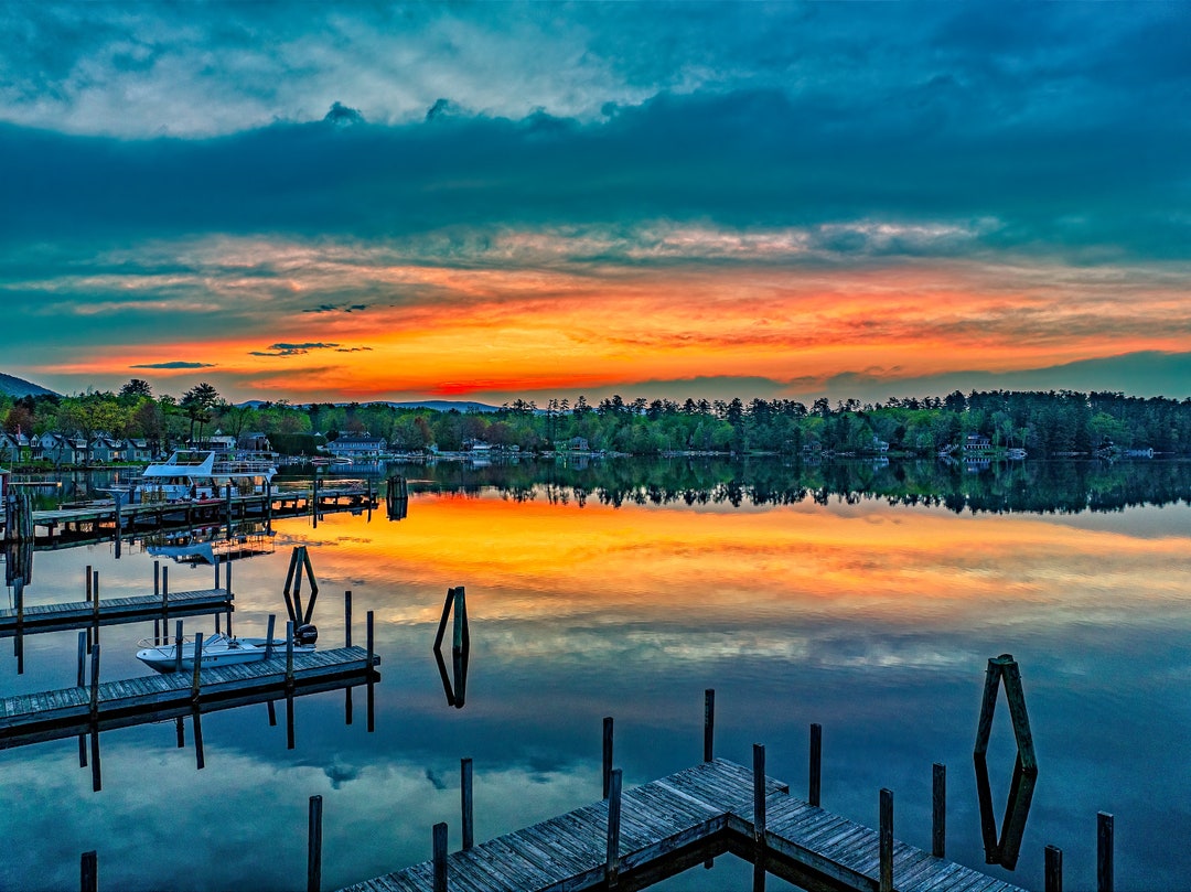 Center Harbor Lake Winnipesaukee NH Sunrise Lake Winni Canvas Art Lakes