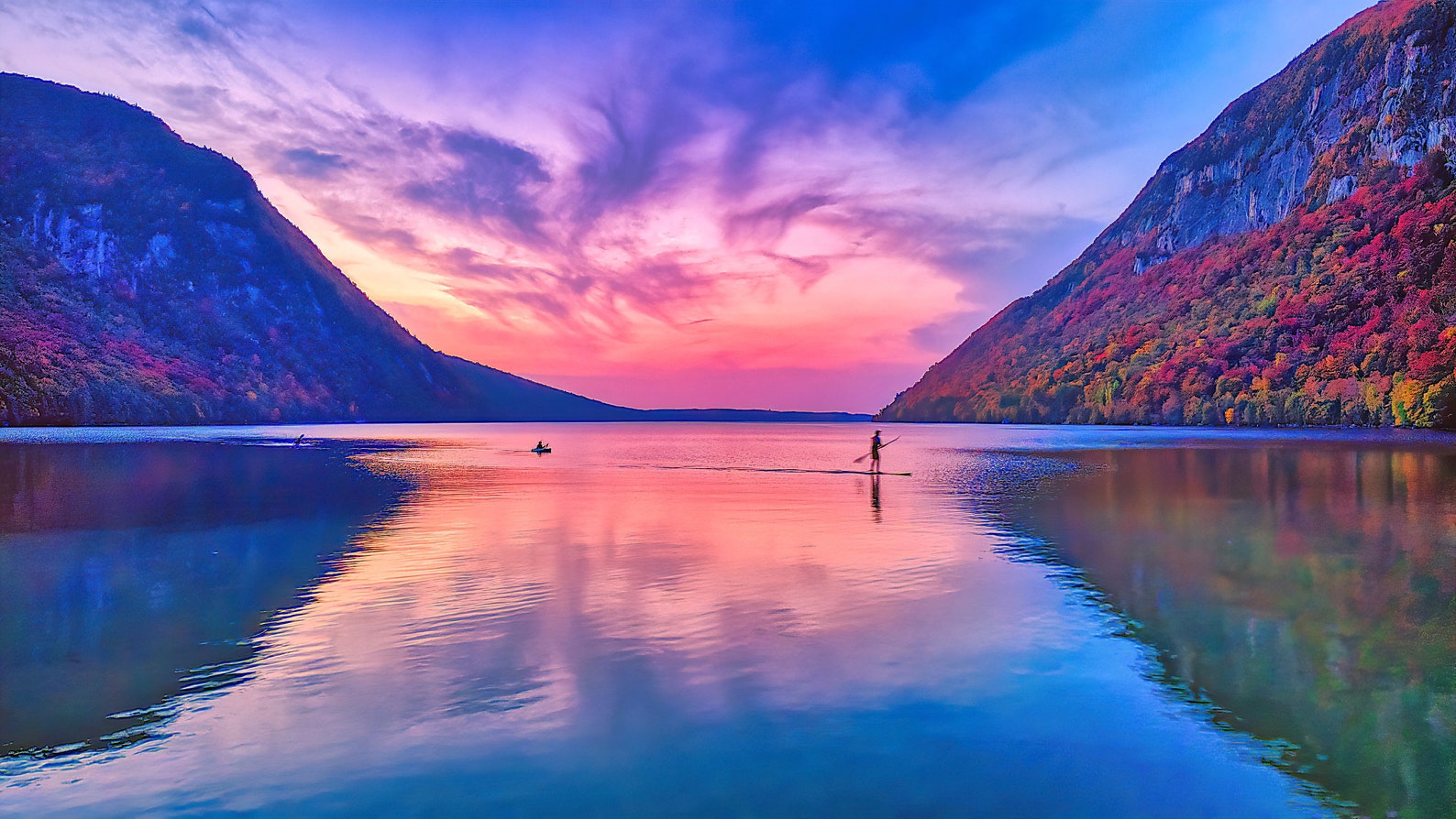Sunset Rutland Vt Vermont Print of Fall Sunset Over Lake Willoughby | Vermont Fall ...