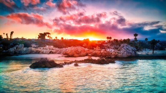 California Sunrise Corona Del Mar | Newport Beach Orange County Art | Landscape Photo | Canvas Print | Photo Paper | Framed Photo | Metal