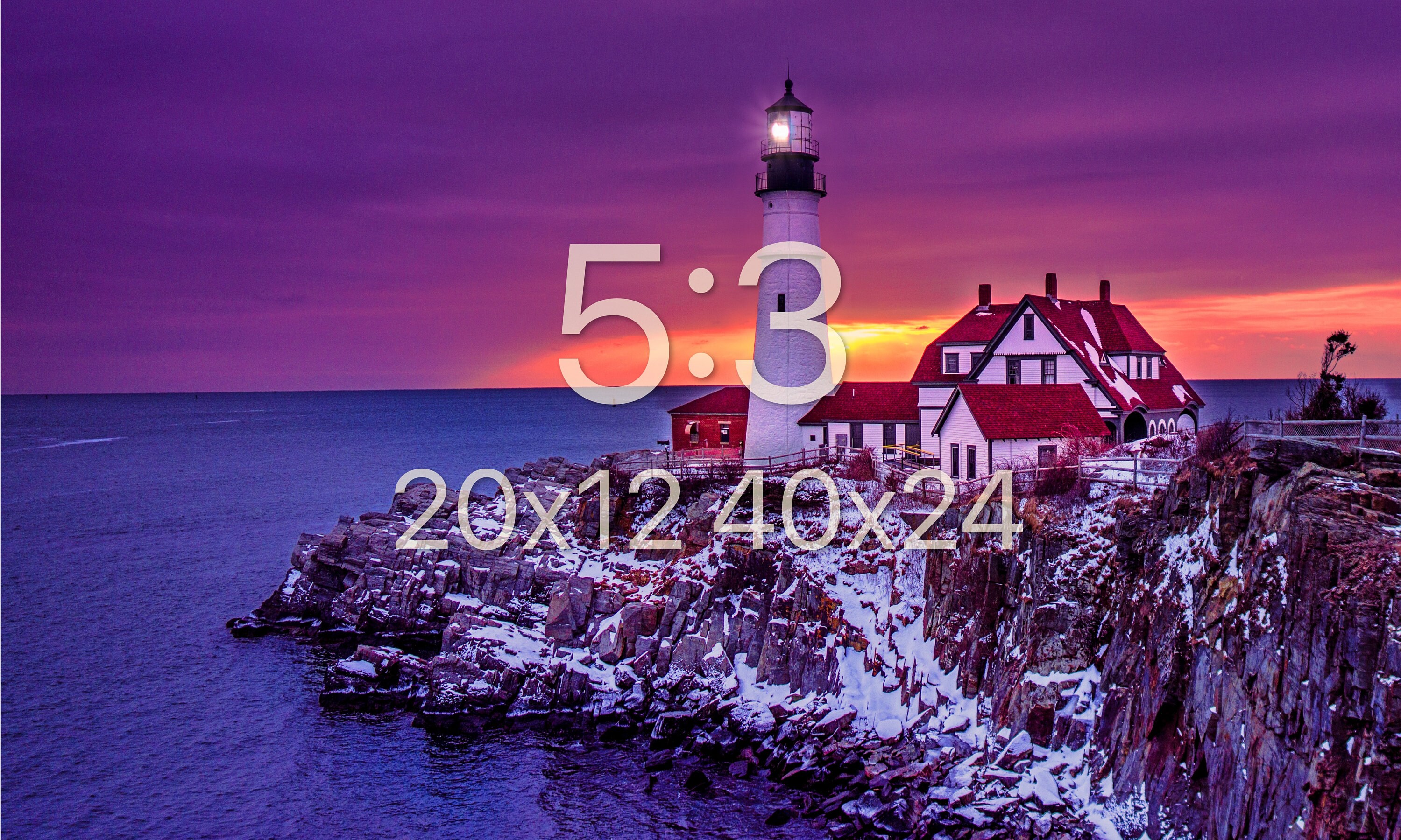 Portland Head Light Photo Print With Snow During Sunrise - Maine Coast ...