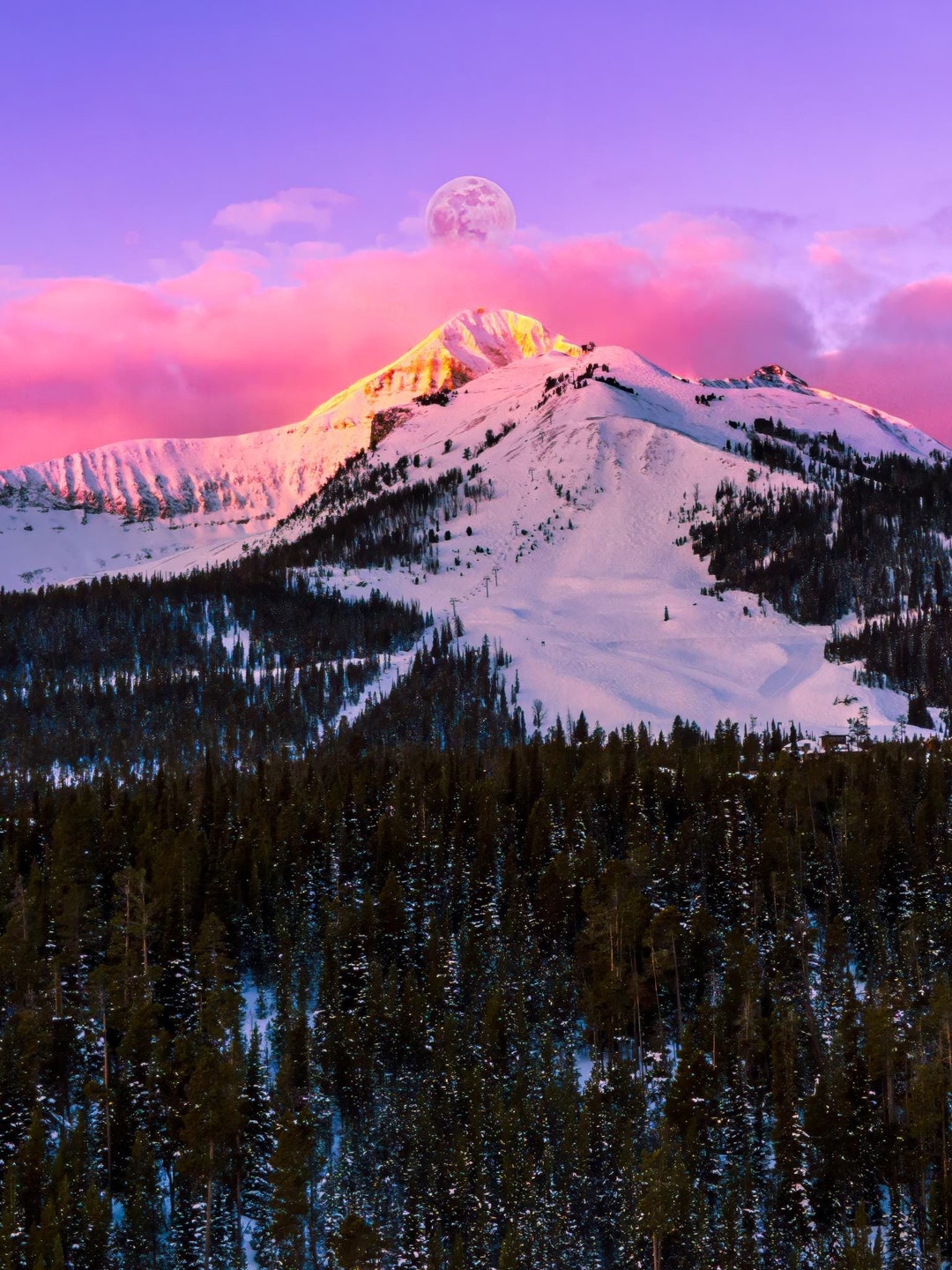 Lone Peak Montana Sunrise | Big Sky Montana | Montana Wall Art