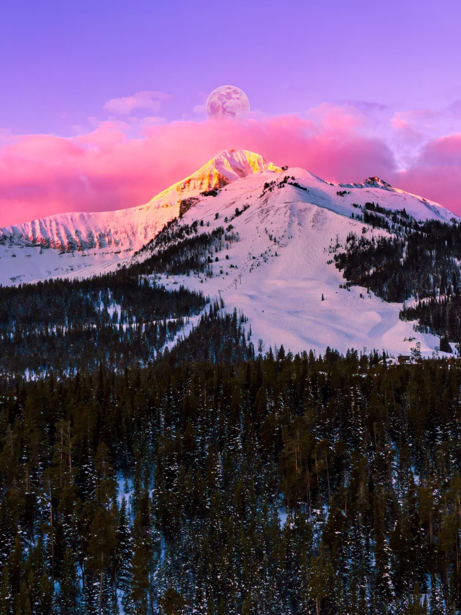 Lone Peak Montana Sunrise | Big Sky Montana | Montana Wall Art