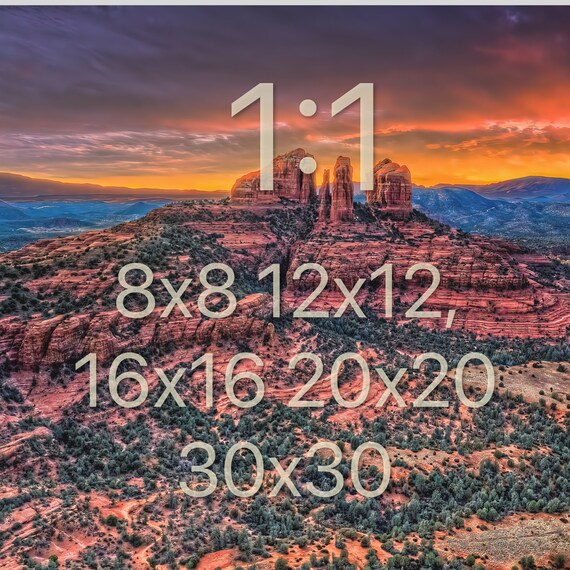 Sedona Cathedral Rock Photo Print Wall Art Sunset | Arizona Canvas