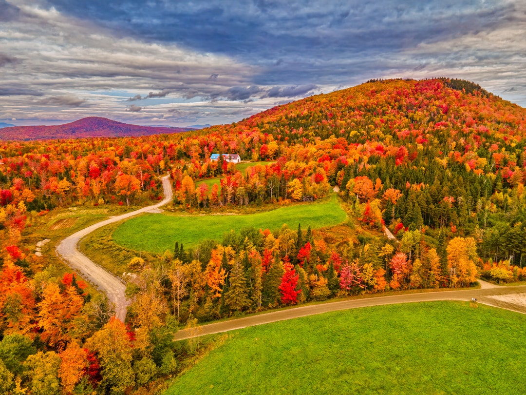 Vermont Rolling Hills Fall Photography Print | Northeast Kingdom