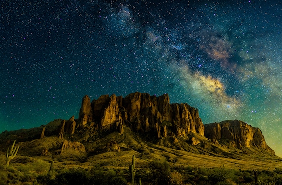 Milky Way Over Lost Dutchman State Park Photo Print | Superstition
