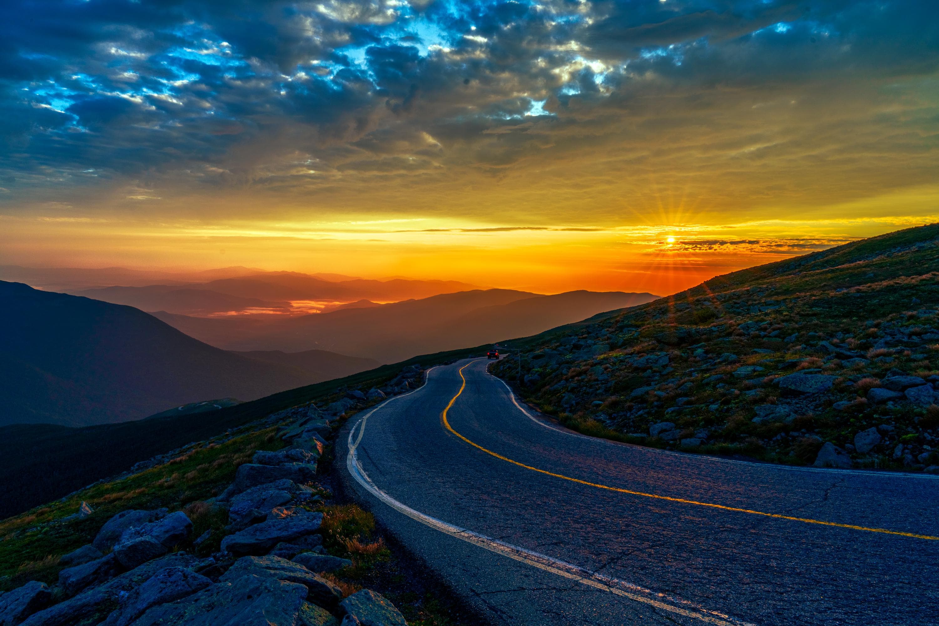 Mount Washington Auto Road Sunrise Photography Print | White