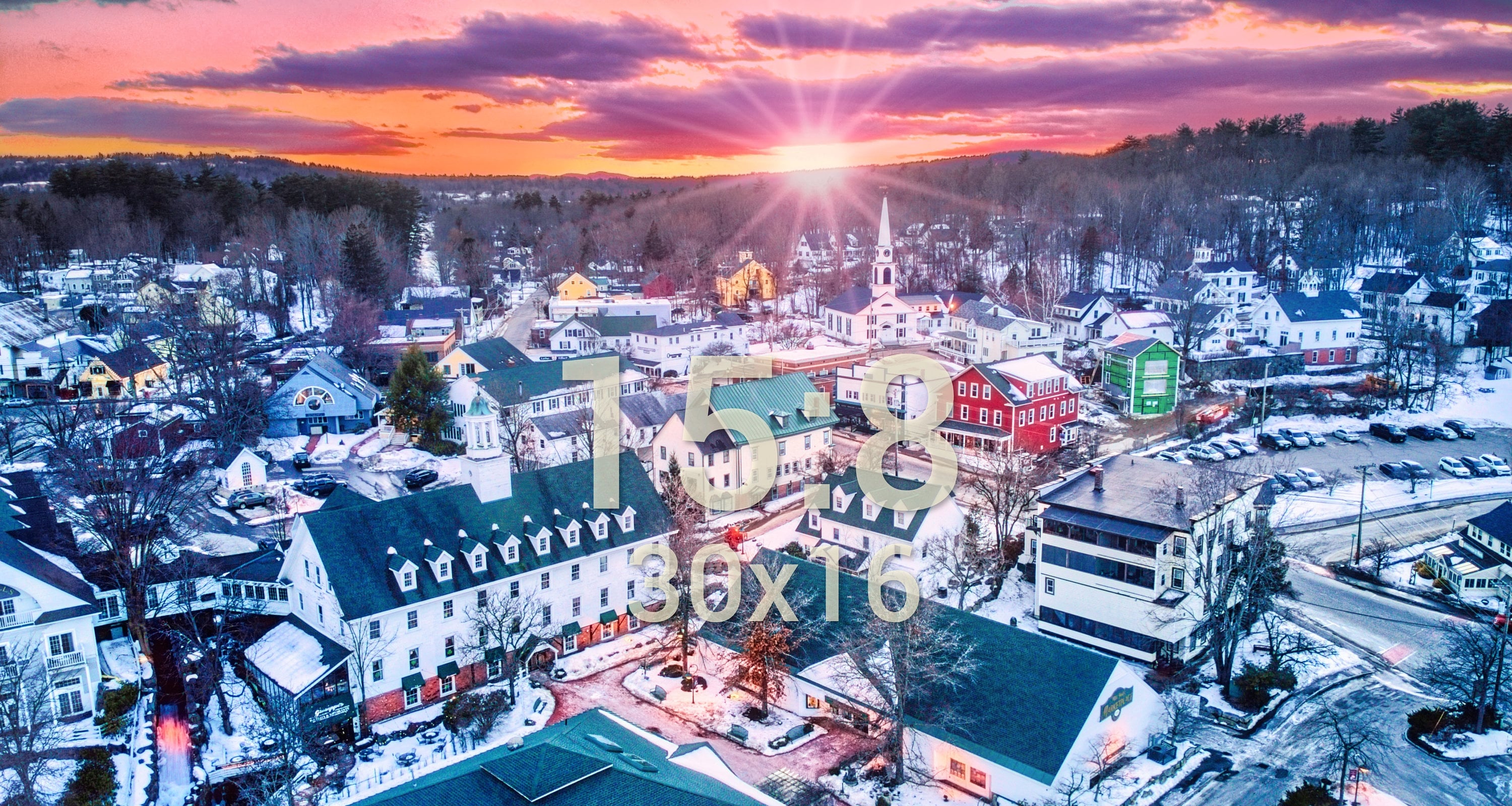 Meredith New Hampshire Sunset NH Canvas Art NH Canvas Etsy