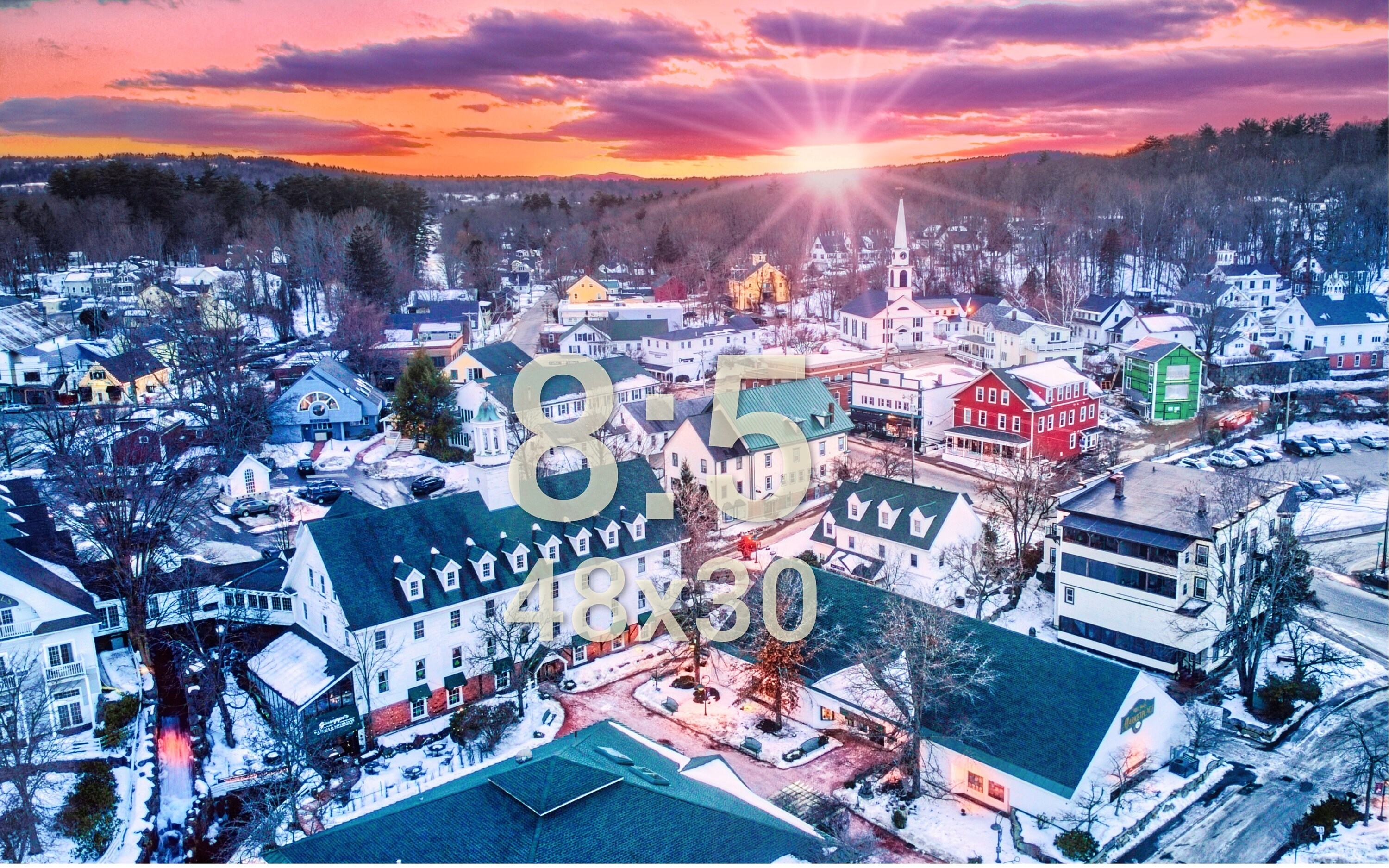 Meredith New Hampshire Sunset NH Canvas Art NH Canvas Etsy