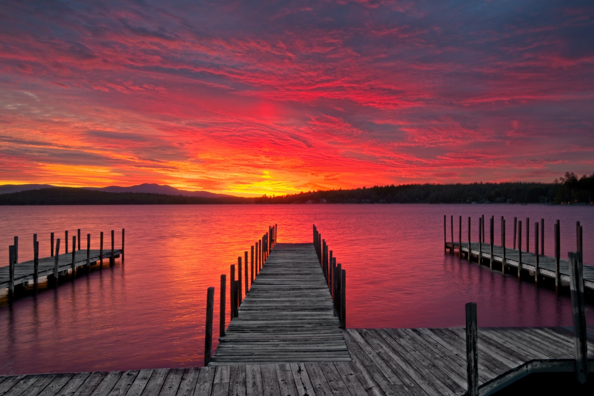 Weirs Beach Lake Winnipesaukee Sunrise Laconia NH Lake Etsy