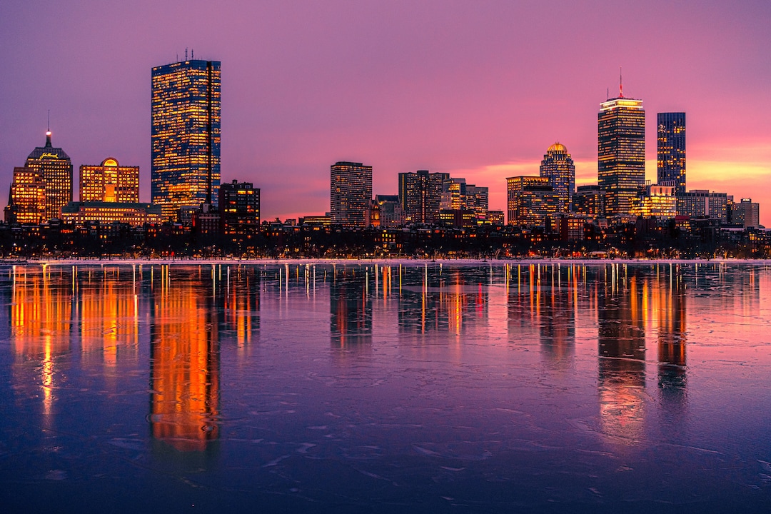 Boston Skyline City Wall Art - Charles River photo print - Boston