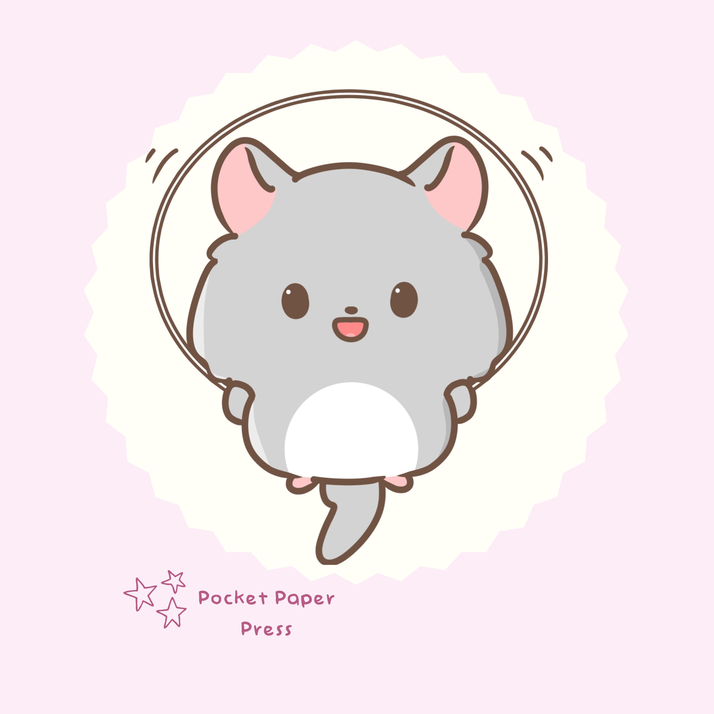 Kawaii Chinchilla Cute Chinchilla Clip art Set Vectors Etsy