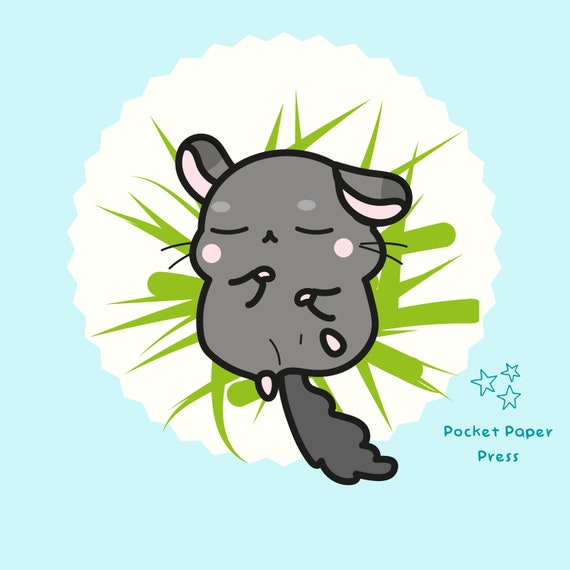 Premium Vector Clipart Kawaii Chinchilla Cute Chinchilla | Etsy