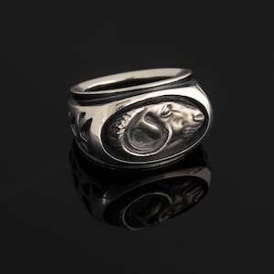 Ram Ring, Solid 925 Sterling Silver Aries Zodiac Signet Ring
