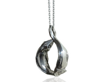 Collar de Piscis de plata de ley, joyería del zodiaco Piscis, collar de astrología, collar de pez hecho a mano, regalo de Piscis