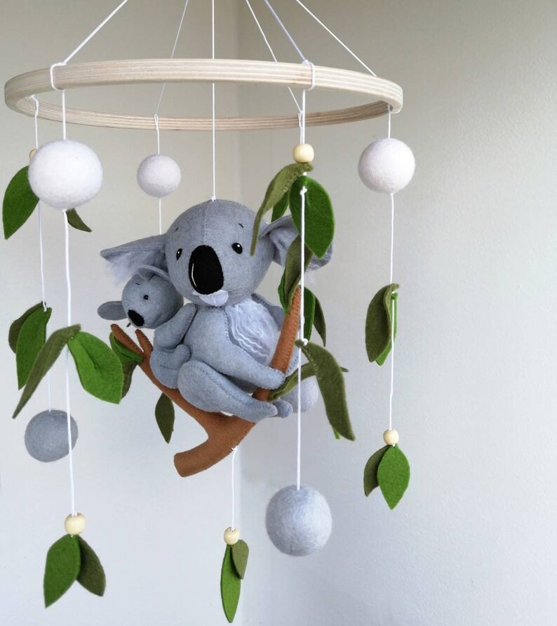 Koala baby mobile / Koala nursery decor / Woodland baby crib Etsy