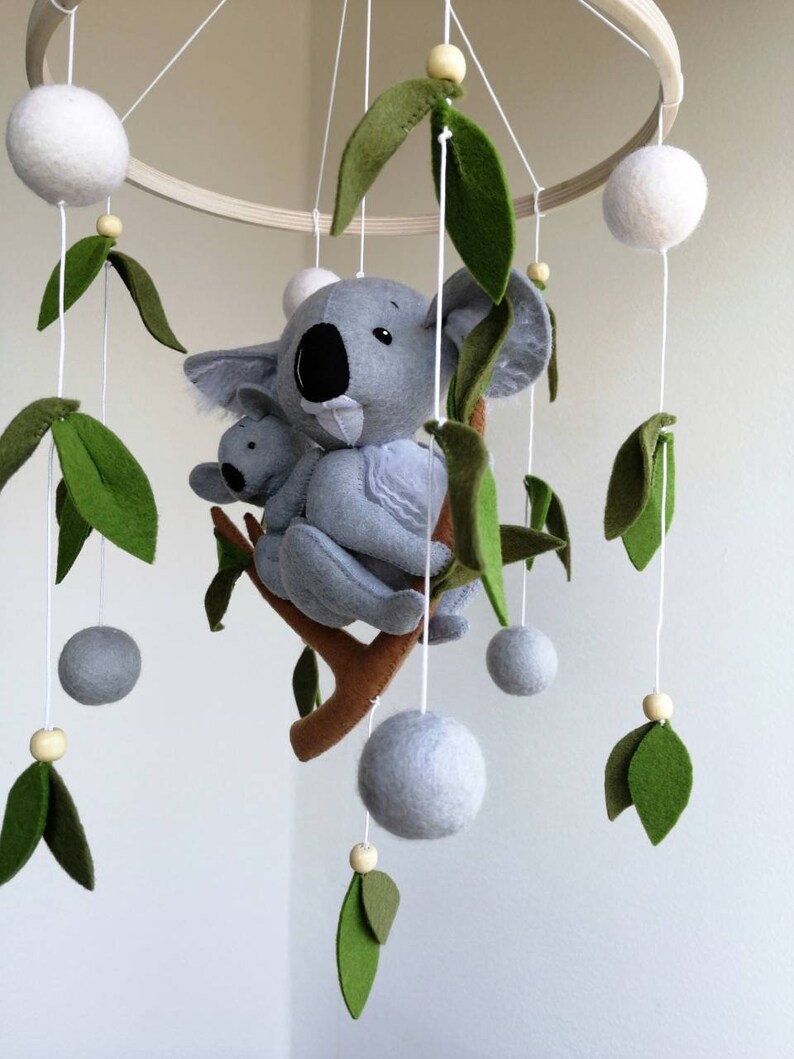 Koala baby mobile / Koala nursery decor / Woodland baby crib Etsy