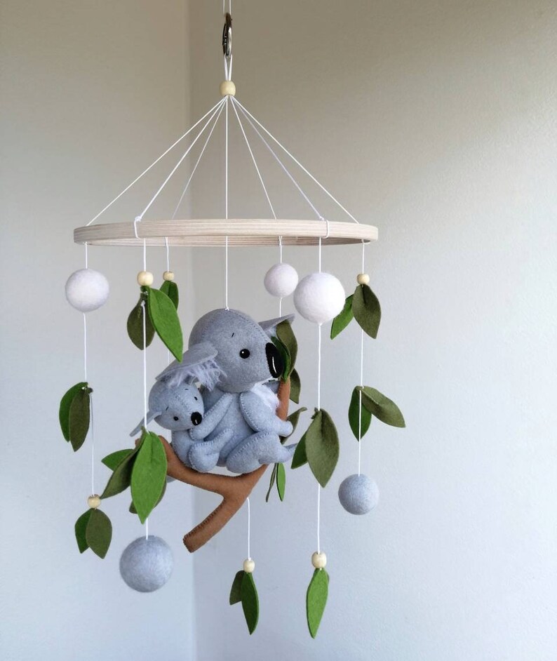 Koala baby mobile / Koala nursery decor / Woodland baby crib Etsy