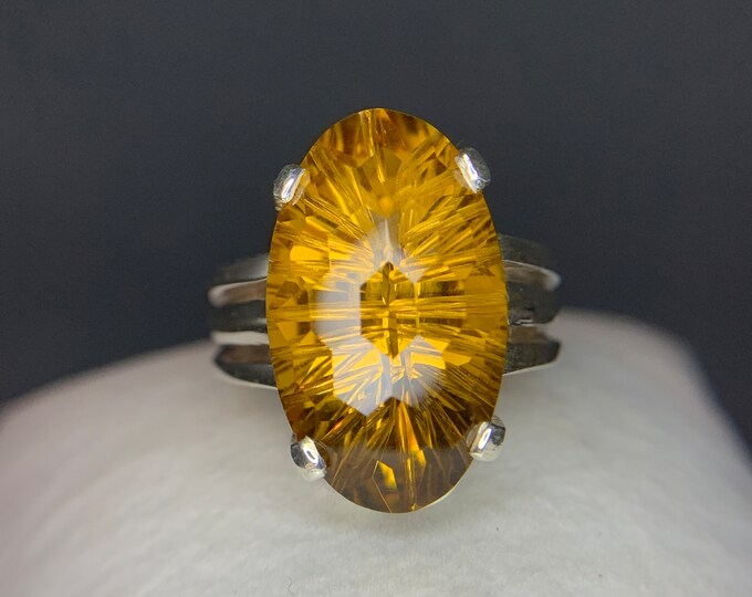 Citrine Ring. Citrine Pendant .Citrine Jewelry  . Citrine Gemstone.  Citrine Men's Silver Hand Made Ring. Best Gift Ring.