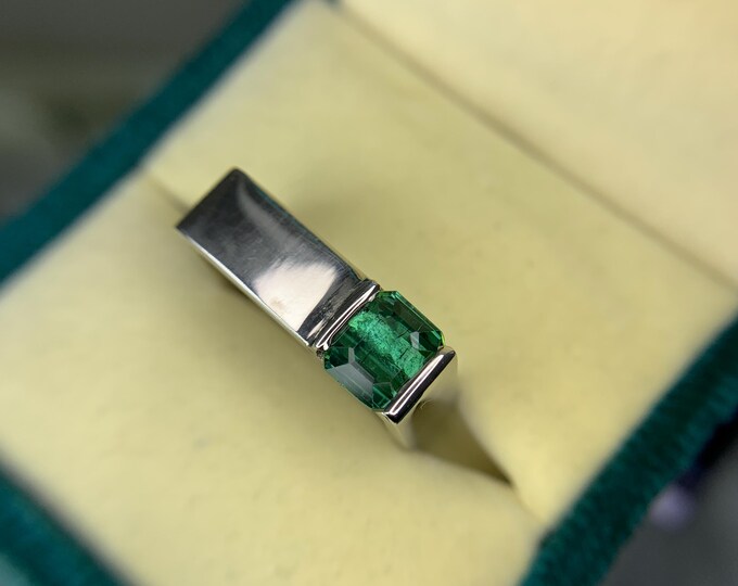 Natural Bluish Green Tourmaline. Tourmaline Ring .Natural Bluish Gren Tourmaine In Gents Silver Ring . Tourmaline european Design Ring.