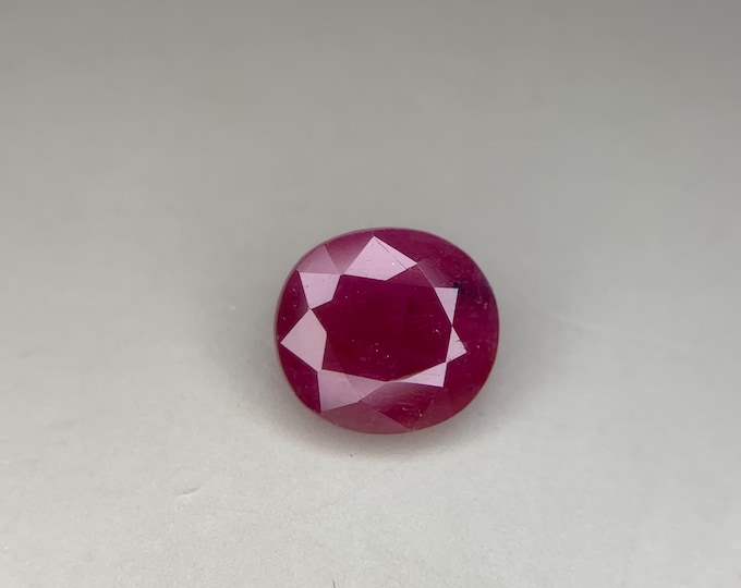 Authentic Certified Natural Ruby .1.80 Carat Natural Gemstone – Unheated  Oval Mixed Cut from Afghanistan. Ruby For Ring . Ruby Ring.