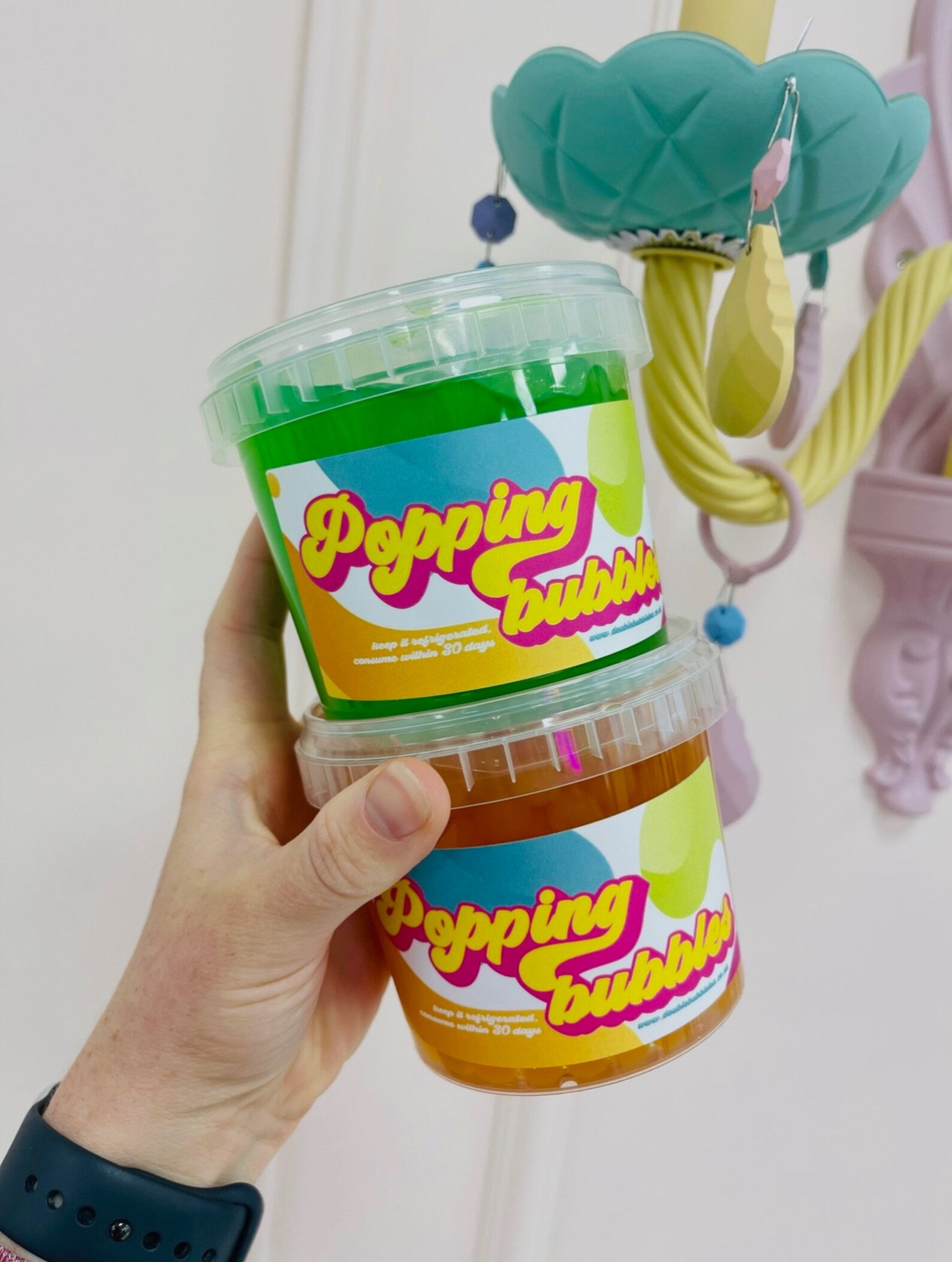 Popping Boba Jelly Bubble Tea Balls Vegan Bursting Etsy