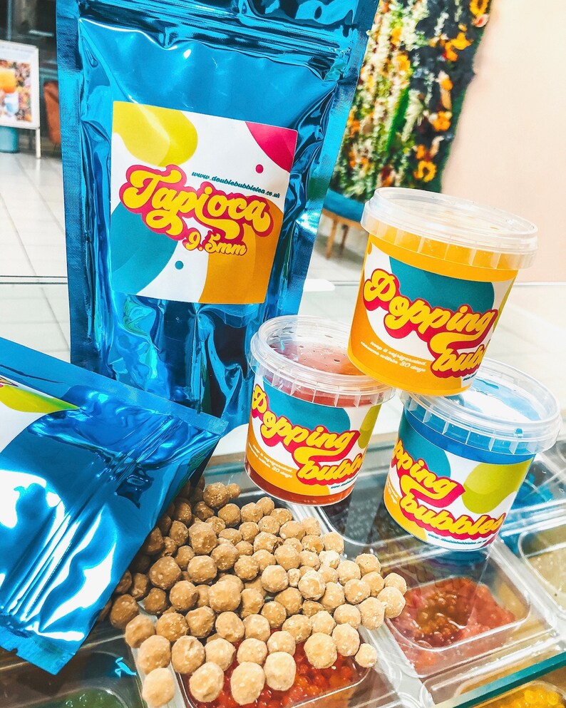 Popping Boba Jelly Bubble Tea Balls Vegan Bursting Etsy México