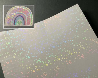 4 Sheets Bubble Holographic Clear Overlay - A6/A5/A4 Sheets