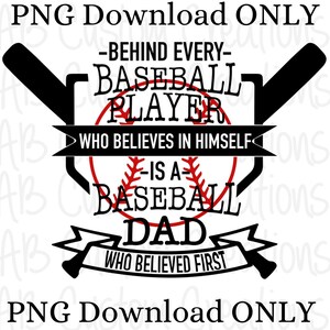 Baseball Dad Believe | PNG Digital Download ONLY