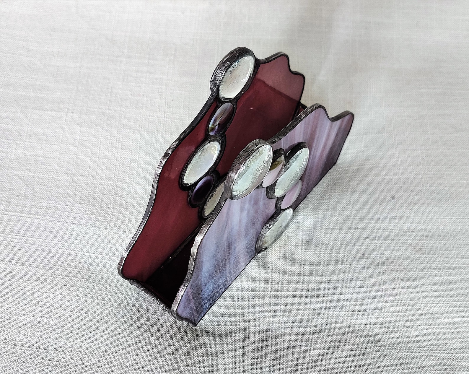 Napkin Holder mysterious Purple Stained Glass Etsy