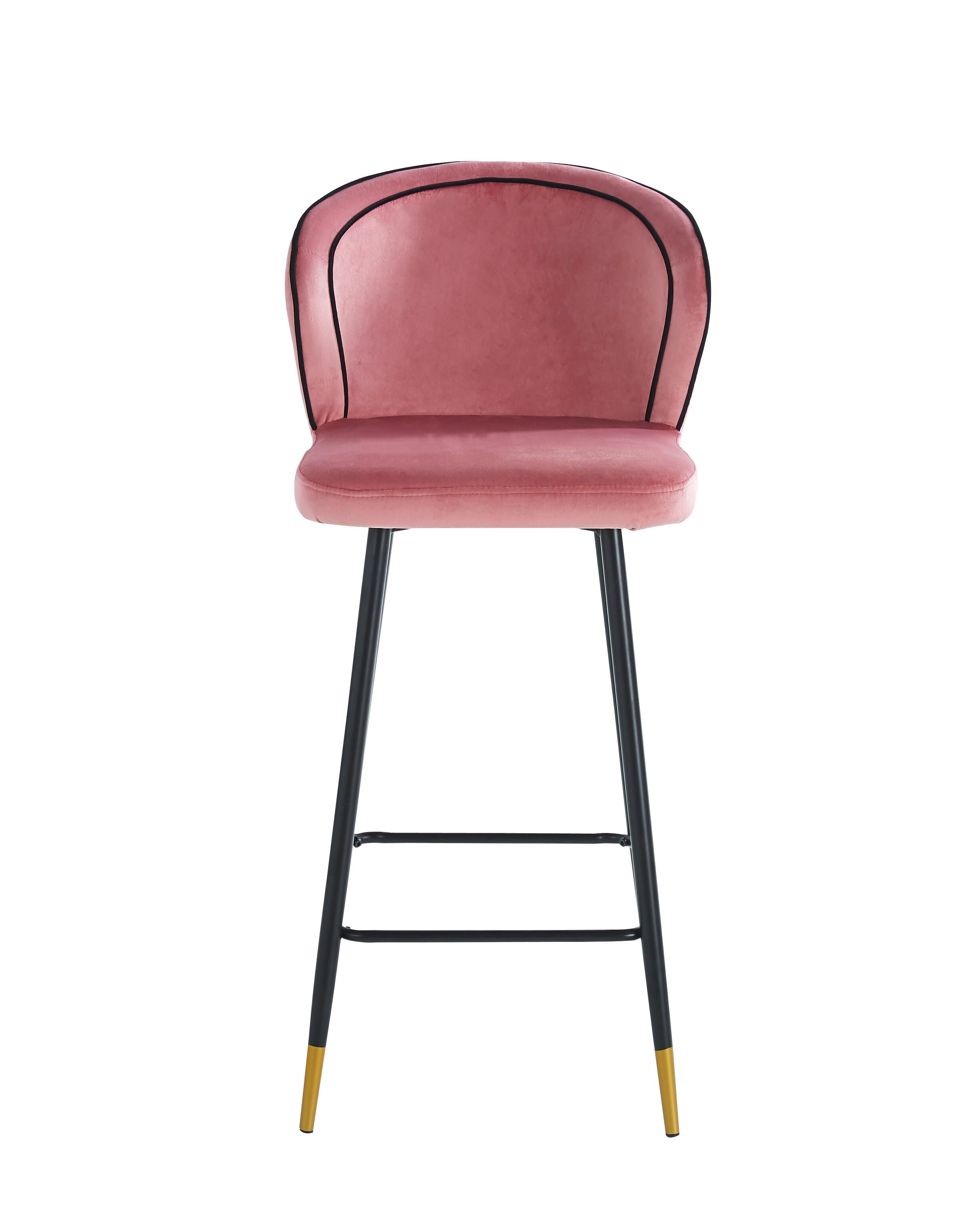 2x Kitchen Breakfast Bar Stool Velvet Fabric Luxury Gold Tips Etsy UK