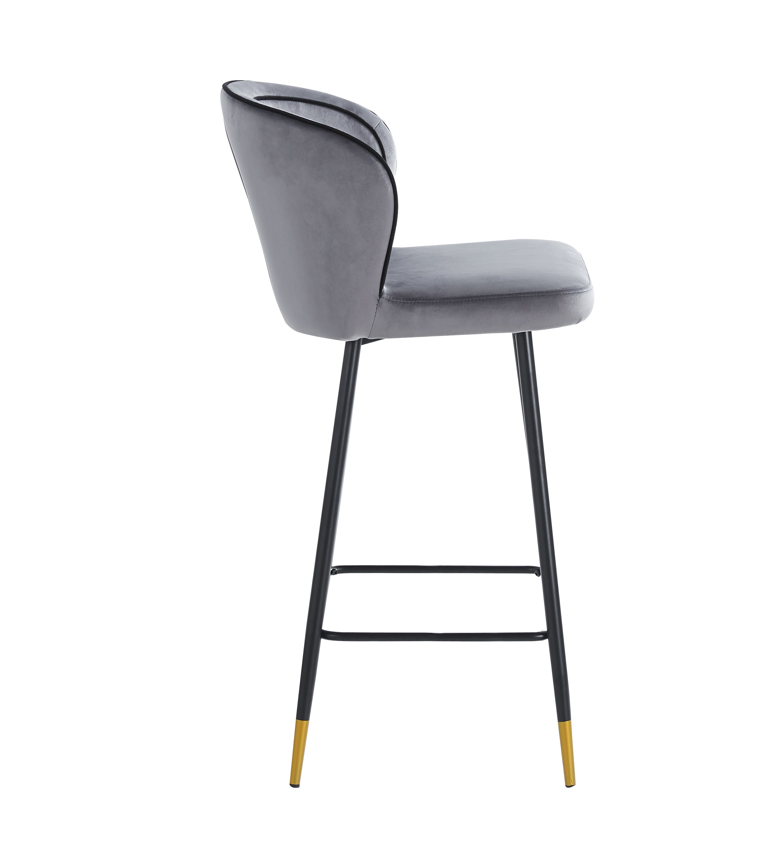 2x Kitchen breakfast Bar Stool Velvet Fabric luxury Gold Tips Etsy