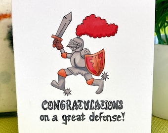 Tarjeta de doctorado: Felicitaciones por una gran defensa.