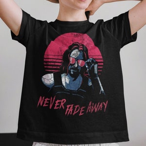 Johnny Silverhand - Never Fade Away - *FREE SHIPPING - See below* Short-Sleeve Unisex T-Shirt Cyberpunk Synthwave