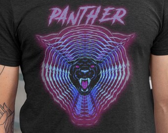 Psychedelic Panther T-Shirt: Unisex Cotton Tee