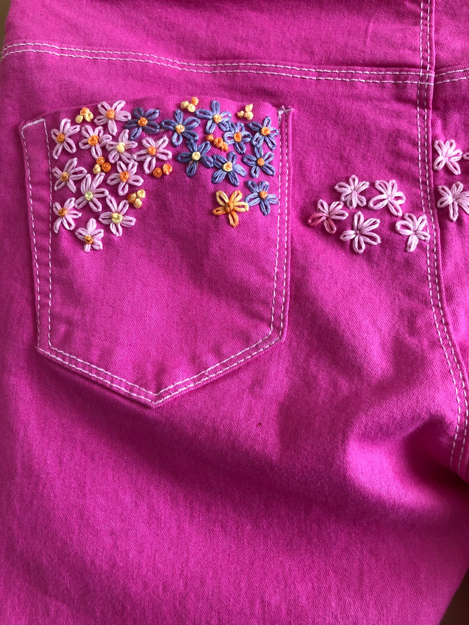 Pink Embellished Jeans