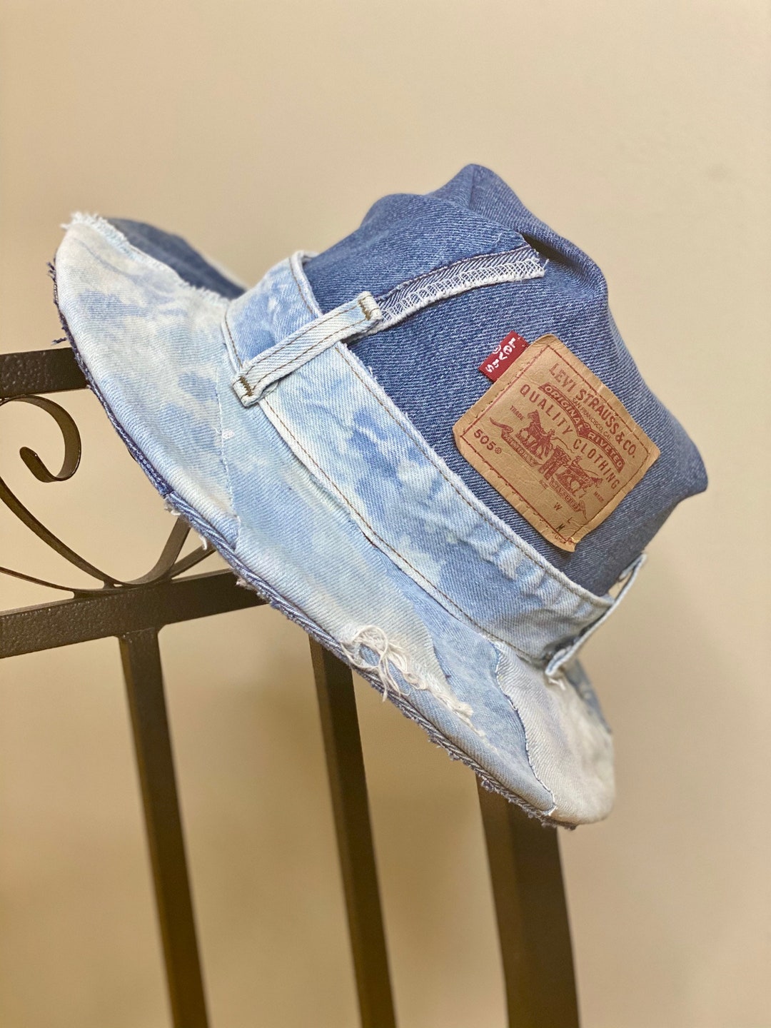Womens Vintage Levis Denim Hat Fedora Custom Etsy Canada
