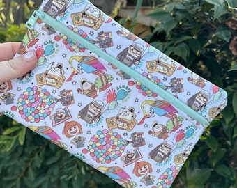Halloween Parks Print Zip Pouch: Waterproof Travel Cosmetic Bag