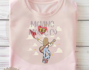 TS Toys 5 Guitar Cowgirl Printed Tee