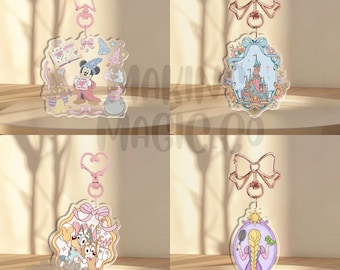 Character Parks Acrylic Glitter Keychains