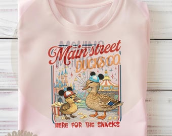 Main Street Ducks Here for the Snacks Printed Tee