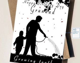 Grandad Fathers Day Fathers Day Gifts Plantable Grandad / Dad Birthday Card, Unique Fathers Day Card, Plantable Card, Wildflower Seed Card