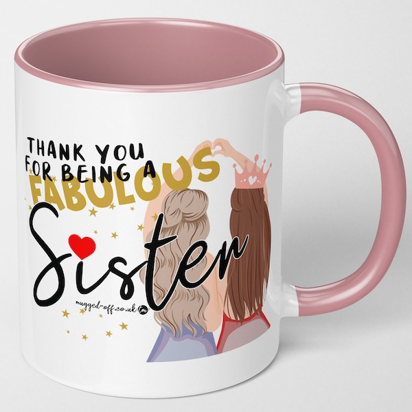 Sister Gift present, Sister Mug thinking of you sister Cup Cups Xmas Birthday Christmas Tea Coffee Mugs