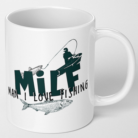 Fishing Gifts Fishing Presents for Fishing Mug Hand-printed Funny