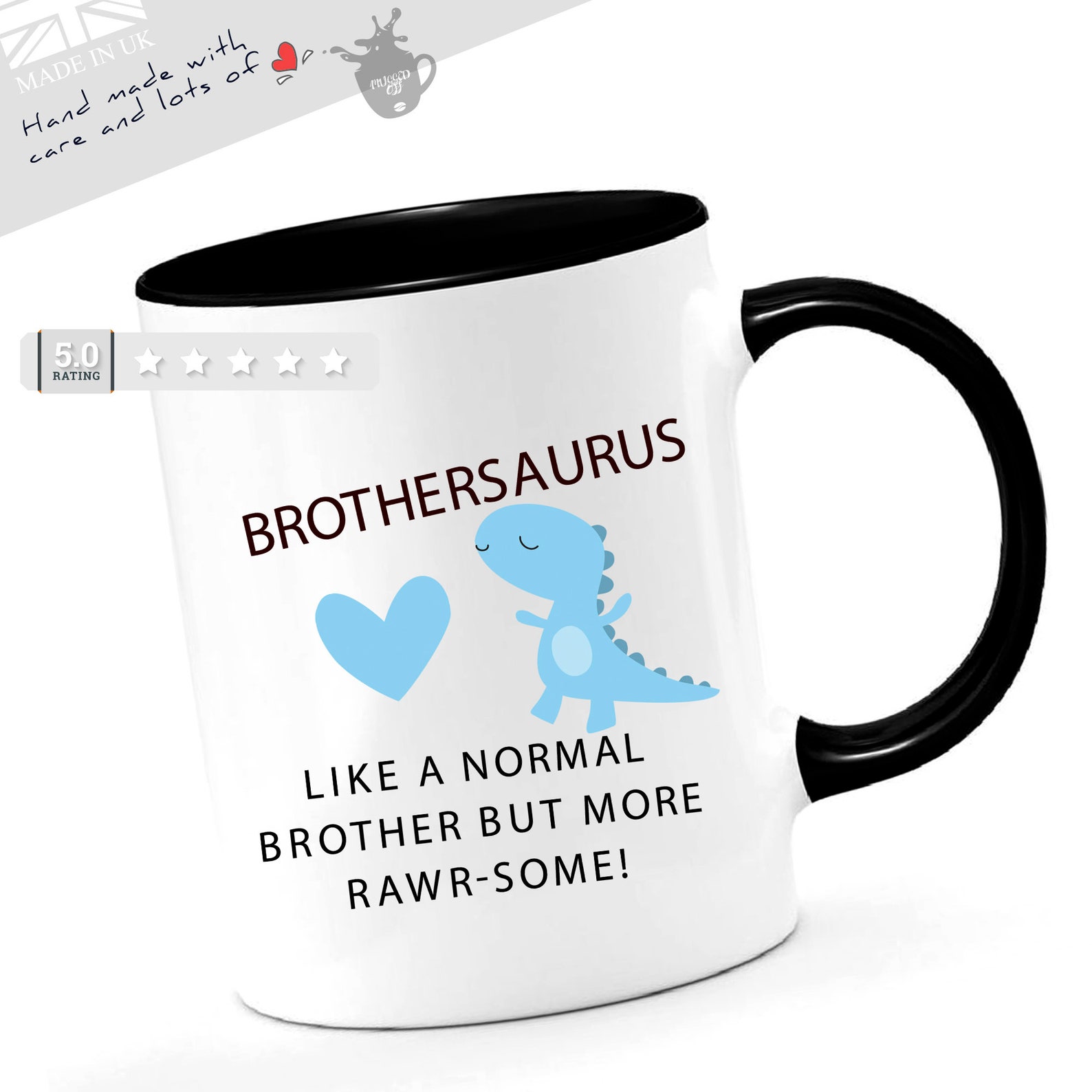 Funny Brother Mug Gift Brothersaurus Mug Cup Cups Xmas Etsy