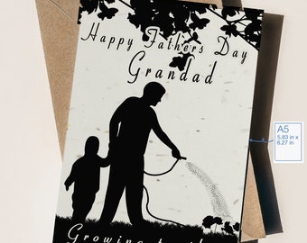 Grandad Fathers Day Plantable Father's Day Card Grandad, Unique Fathers Day Card, Plantable Card, Wildflower Seed Card