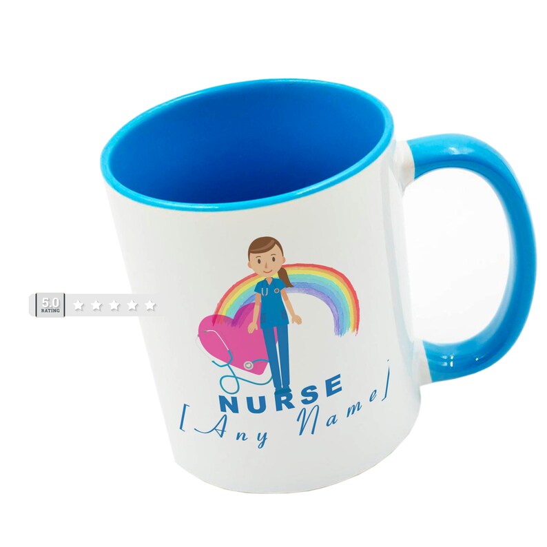 NURSE MUG Personalised Gift Nurse Mug Cup Blue Dress Etsy UK